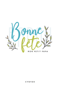 Bonne f&ecirc;te Papa dans un &eacute;crin floral